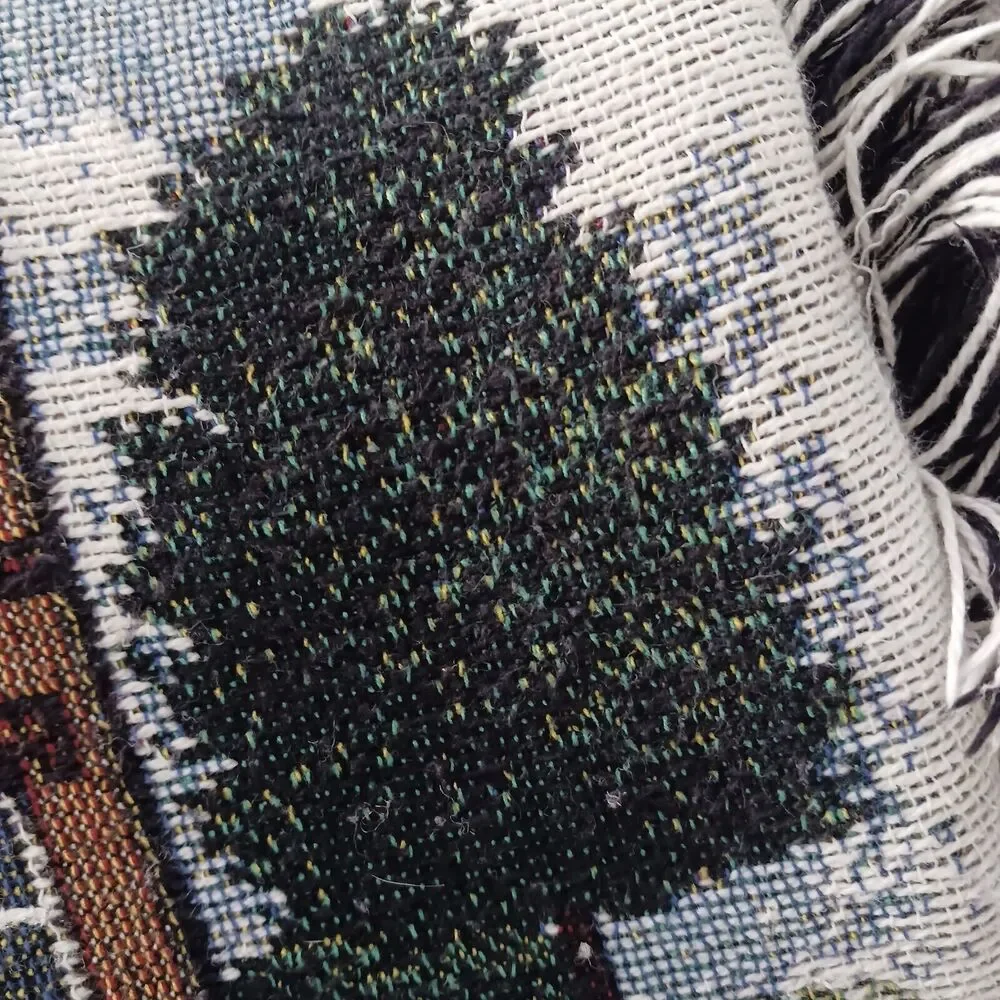 Farmhouse Georgia Historical Throw Blanket 62x48 Cottagecore Deer Scenery Rustic